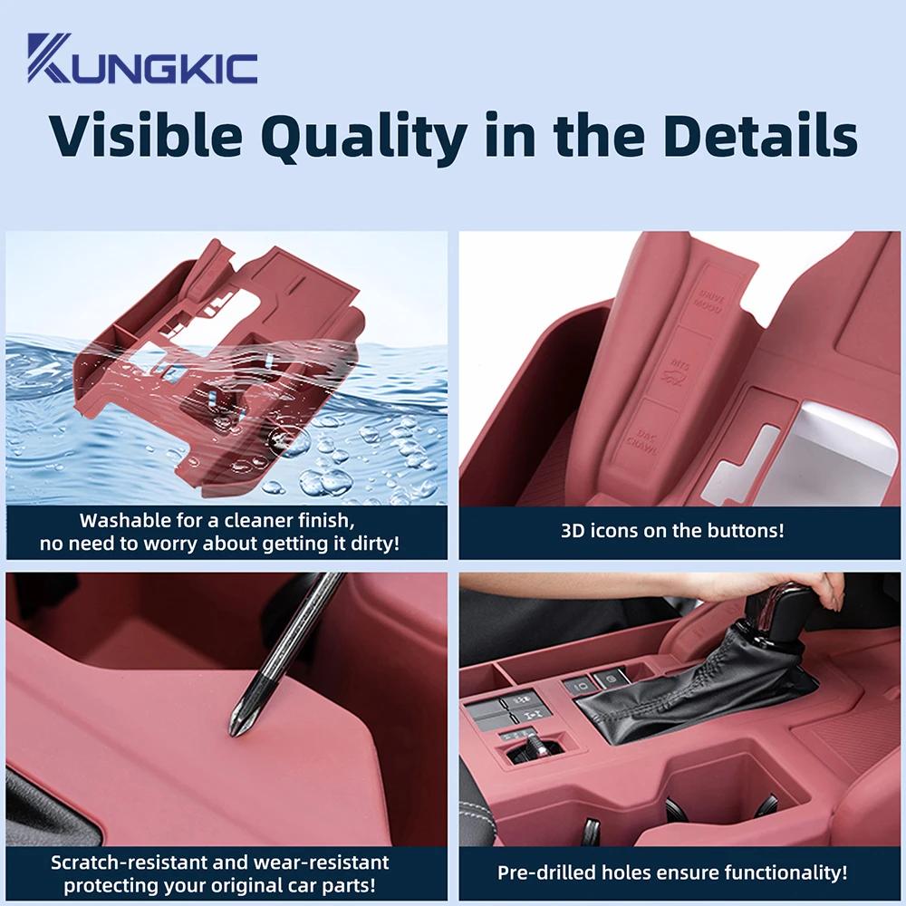 Center Console Silicone Cover Anti-Scratch Anti-Dust Interior For Toyota Land Cruiser Prado LC250 250 J250 2024 2025 LHD Accs