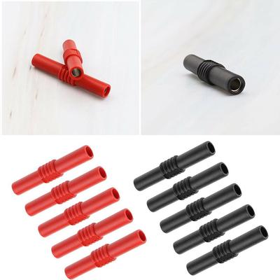 10x Insulated 4mm Banana Female To Female  Socket Connector Adapter Coupler