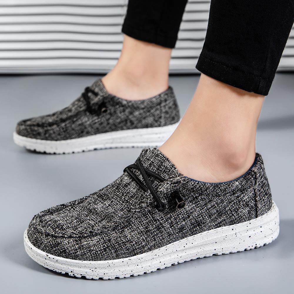 Breathable Slip-On Canvas Sneakers for Men - Non-Slip Shoes for Spring and Summer