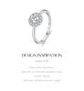 Elegant Moissanite S925 Sterling Silver D-Color Ring for Women - 50-Point High-End Ins Style.
