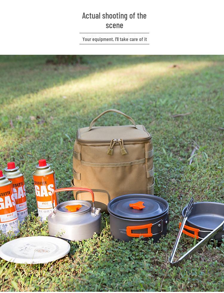 Foldable Outdoor Camping Storage Bag - Large Capacity, Multifunctional, Waterproof for Picnic and Tools.