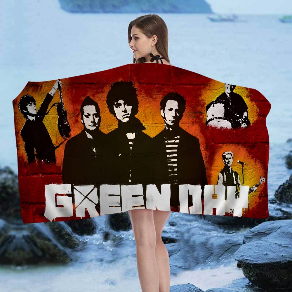 Classic Band G-Green D-Day Microfiber Beach Towel Absorbent Quick Dry Soft Yoga Swimming Resort Mountain Climbing Towel