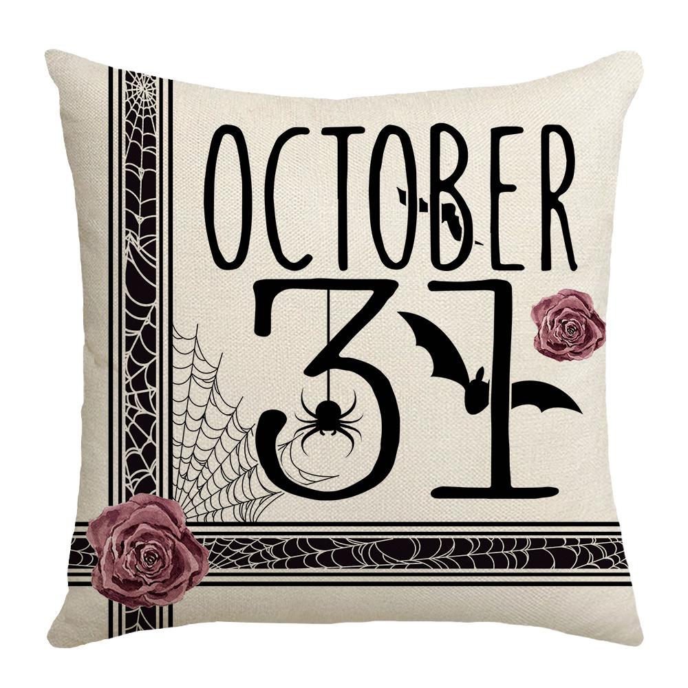 Halloween Pillow New Bat Rose Spider Web Retro Festival Party Decoration Sofa Pillow Cover
