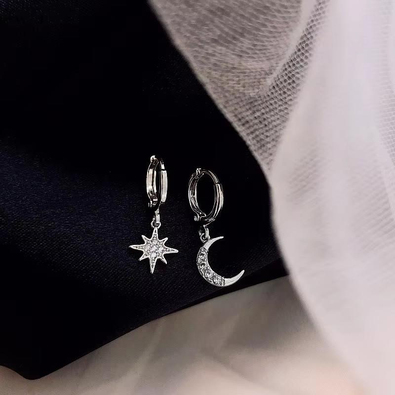 925 Silver Star Earring for Women Girl Simple Tassels Chain Fashion Office Jewelry Gift