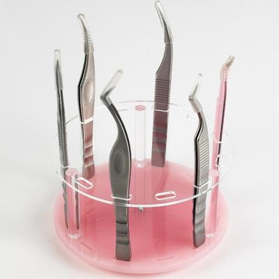 Space-Saving Lash Tweezer Rack Holes Acrylic Holder Beauty Tool Organizer Stand