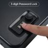 Small Safe Box Portable Travel Lock Storage Cabinet 3digit Password Case with Security 3Ft Steel