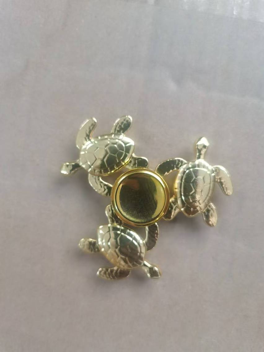 Hot Selling Colorful Metal Spinner Alloy Fidget Toys Street Animal Turtle Metal Finger Spinner золотой