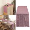 Sparkling Pink Sequined Dining Table Cover Reusable Table Runner For Festives Event Indoor Outdoor Party Decorations