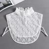 Hollow Lace Chiffon Doll Cotton Fake Collar Blouse Sweater Detachable Shirt Collar False Collar Lapel Women Top Collars Decor