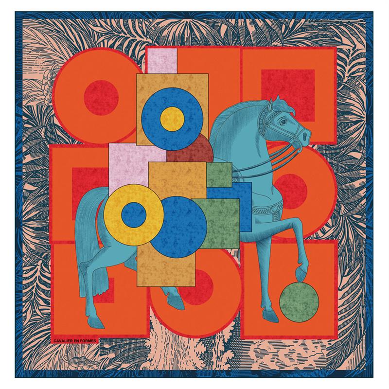 90Cm Classic Checkered Horse  Square Scarf Women Twill Silk Scarf Shawl Hijab Luxury Bandana Foulard Neckerchief Head Scarf