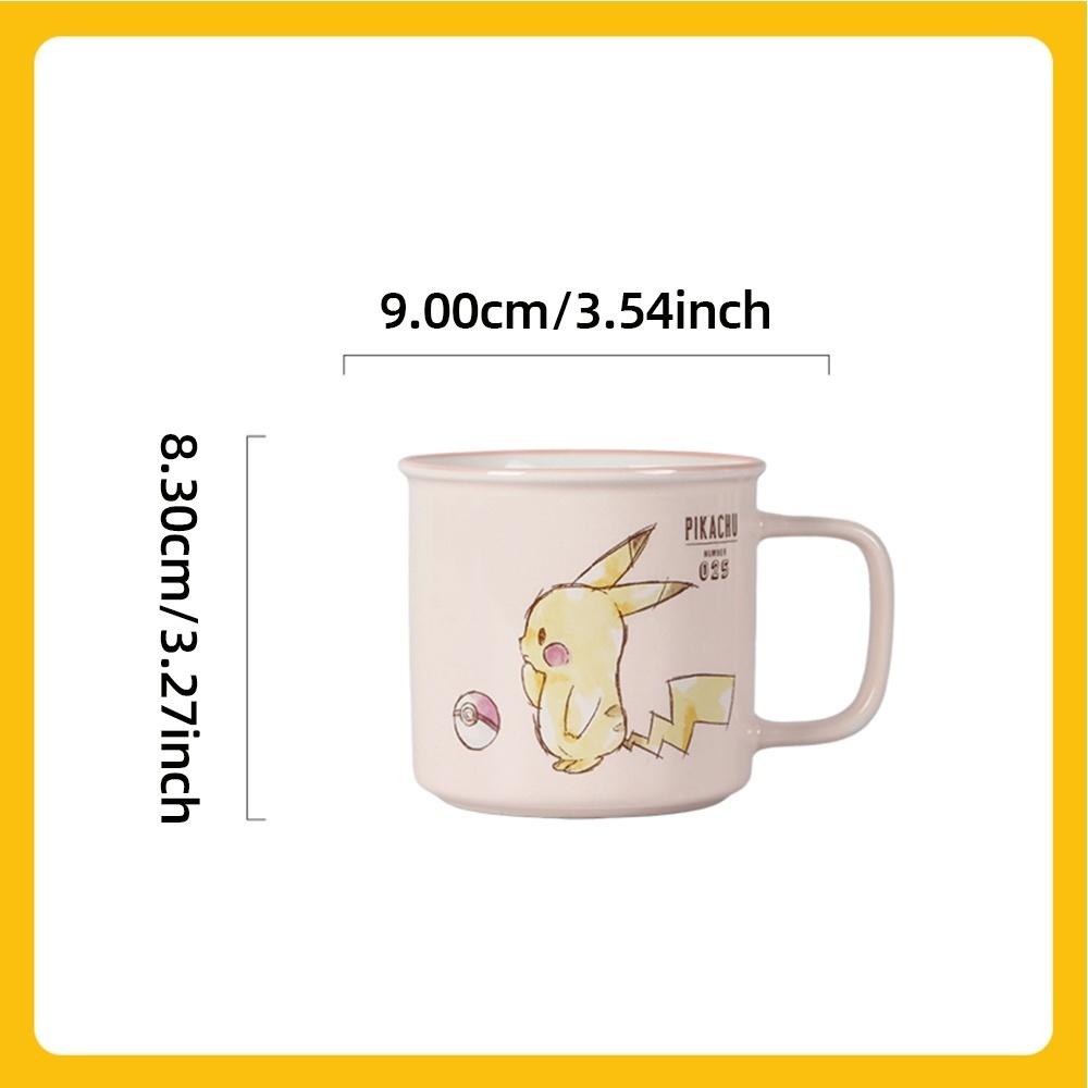 SHUNXIANG Pokémon Lizenzierte Pikachu Keramiktassen Kawaii Muster Frühstück Milchbecher Kinder Kaffeetassen Trinkgeschirr Geschenk