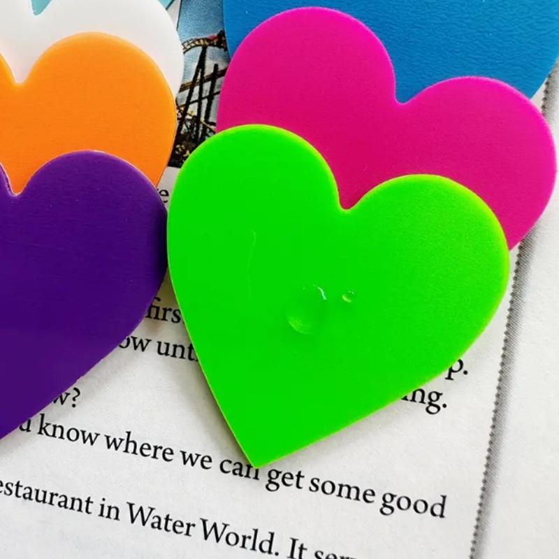 Fluorescent Color Note Memos Pad Repositionable Clear Adhesive PET Note Pad Reminder On Journal Notebook Planner Fridge