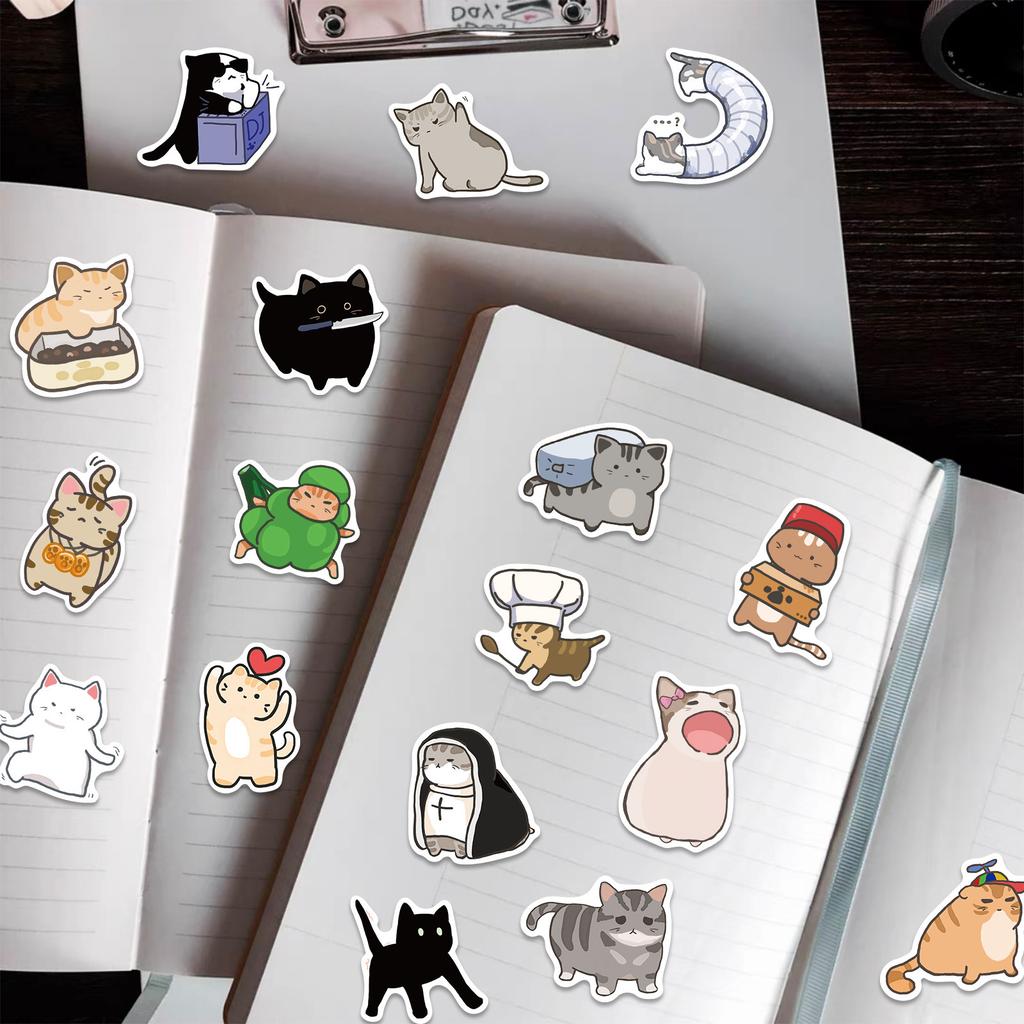 55 Τεμ. Χαριετά Γάτες MEME Ζώα Κινούμενα Σχέδια Αυτοκόλλητα Γκράφιτι Τηλέφωνο Κιθάρα Φορητός Υπολογιστής Σημειωματάριο Βαλίτσα Κούπα Αδιάβροχο Αυτοκόλλητο Παιχνίδια για Παιδιά