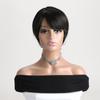 Ladies Short Bob Wig Synthetic Wig with Bangs Black Brown Hair Wigs for Black Women Party Daily Used Heat Resistant Fiber Wig