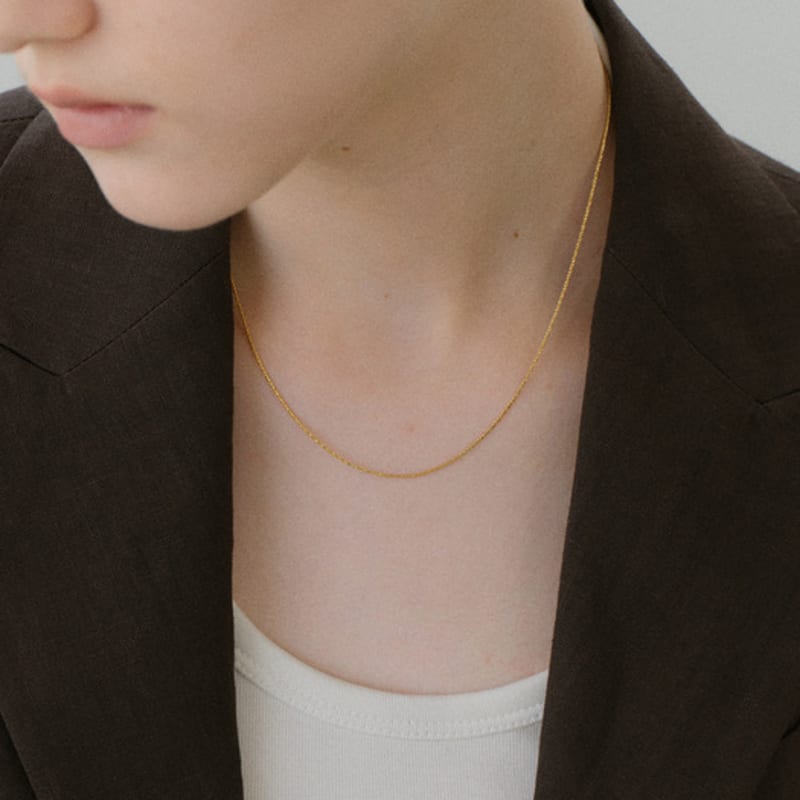 NORMALLEE [White gold] Glitter Line Necklace