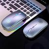 נורות LED Slim נטענת Bluetooth/USB אלחוטי RGB עכבר עבור Tablet PC Andoid IPad