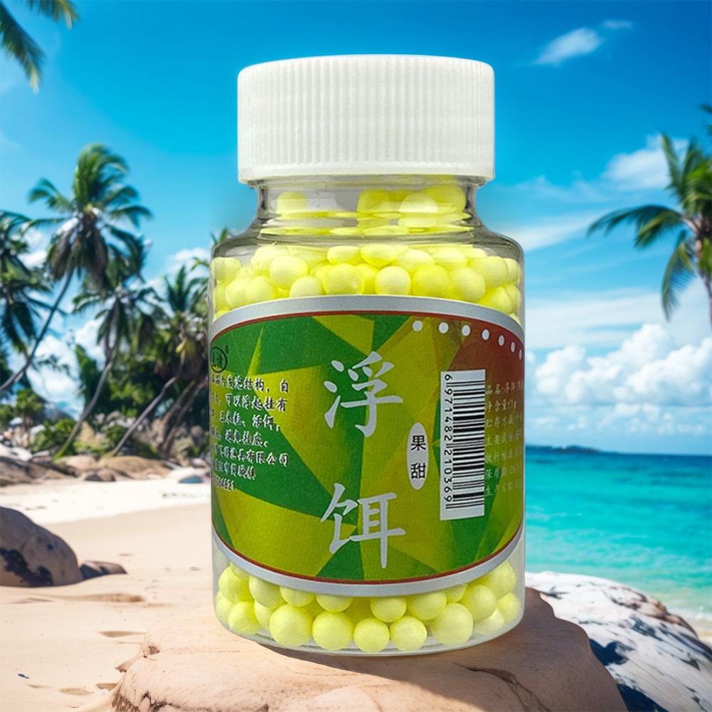 170pcs/bottle Foam Floats Ball Beads EPS Beans Carp Fishing Lure Boilies Sweet Smell Floating Bottom Hair Rig Popup Fishing Bait