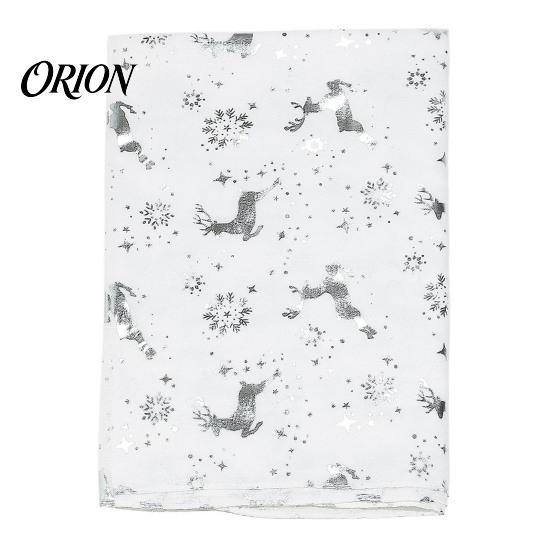 Cozy Holiday Gift for Women Christmas Theme Scarf Women, Glitter Sparkly Foil Reindeer Elegant Hot Stamping Print Scarves, Lightweight Soft Shawl Wrap