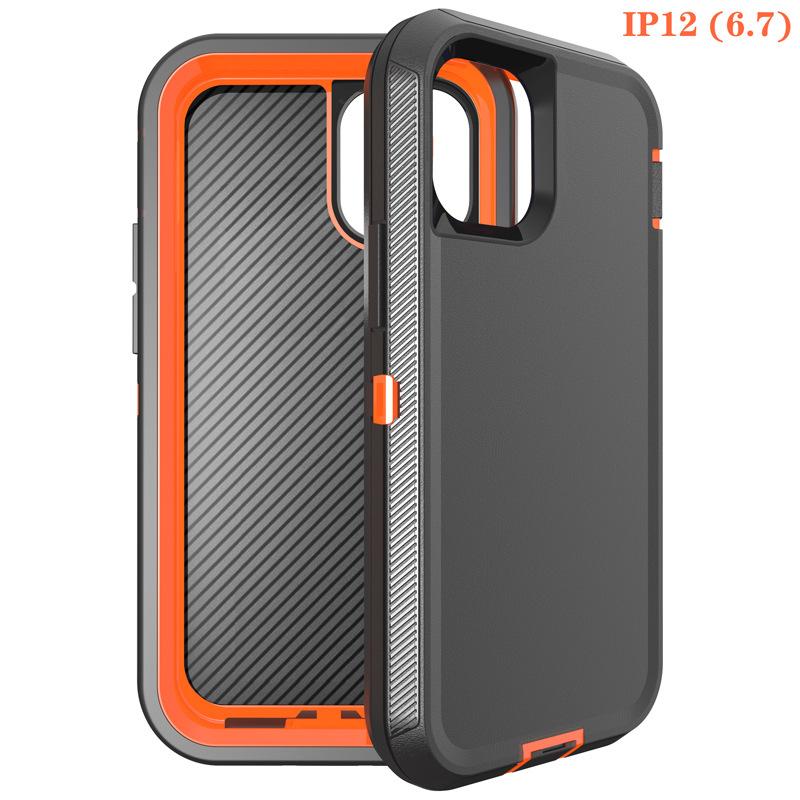 3IN1 For iPhone 15 11 12 13 14 Pro Max XR XS XSMAX X 12/13MINI SE 6 6S 7 8 Plus Heavy Duty Shockproof Armor Phone Case Cover