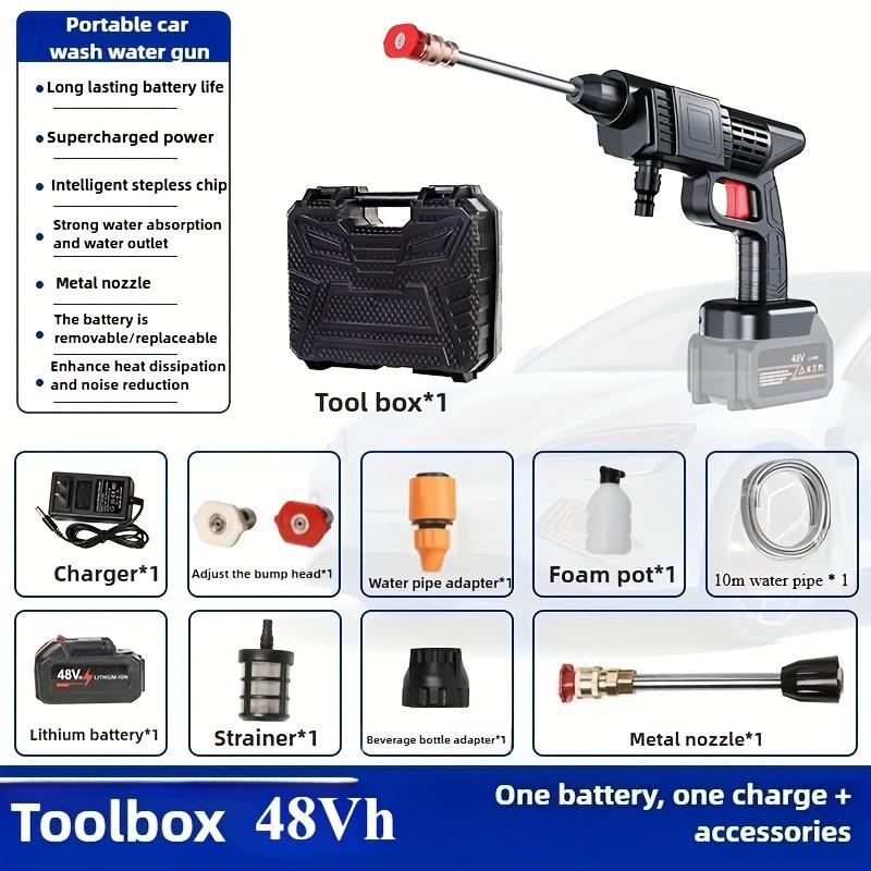 

Беспроводной пистолет для мойки автомобиля 13 в 1, работающий от литиевой аккумуляторной батареи 48 В, портативный электрический инструмент для чистки автомобиля