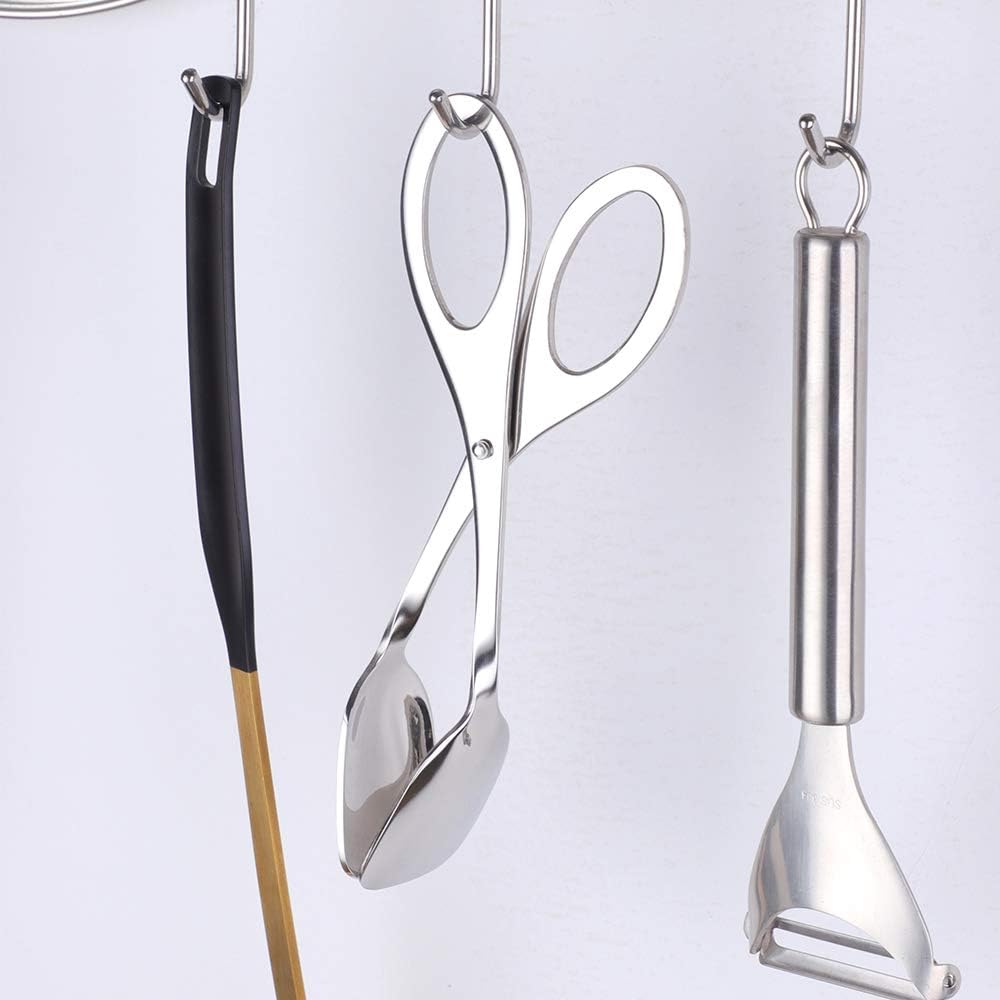 2 Pack 7-Inch Food Tongs for Serving, Thickening 304 Stainless Steel Flatware Buffet Tongs for Salad Cake Bread BBQ, Kitchen Scissor Cooking Tongs,