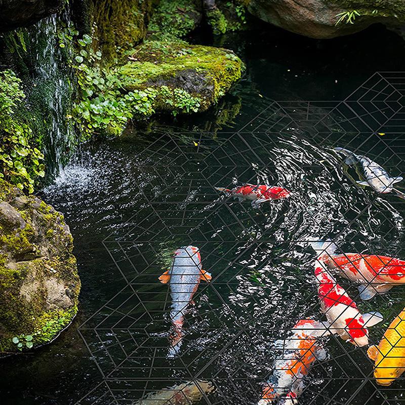 10/20Pcs Pond Fish Guard Floating Net Protectors Mesh Plastic Protective Cover Uv-Resistant Pond Fish Guard Floating Net