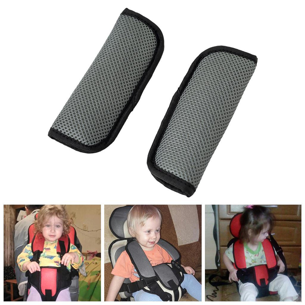 

Kids Car Safety Seat Belt Covers Breathable Parts Styling Child Children серый