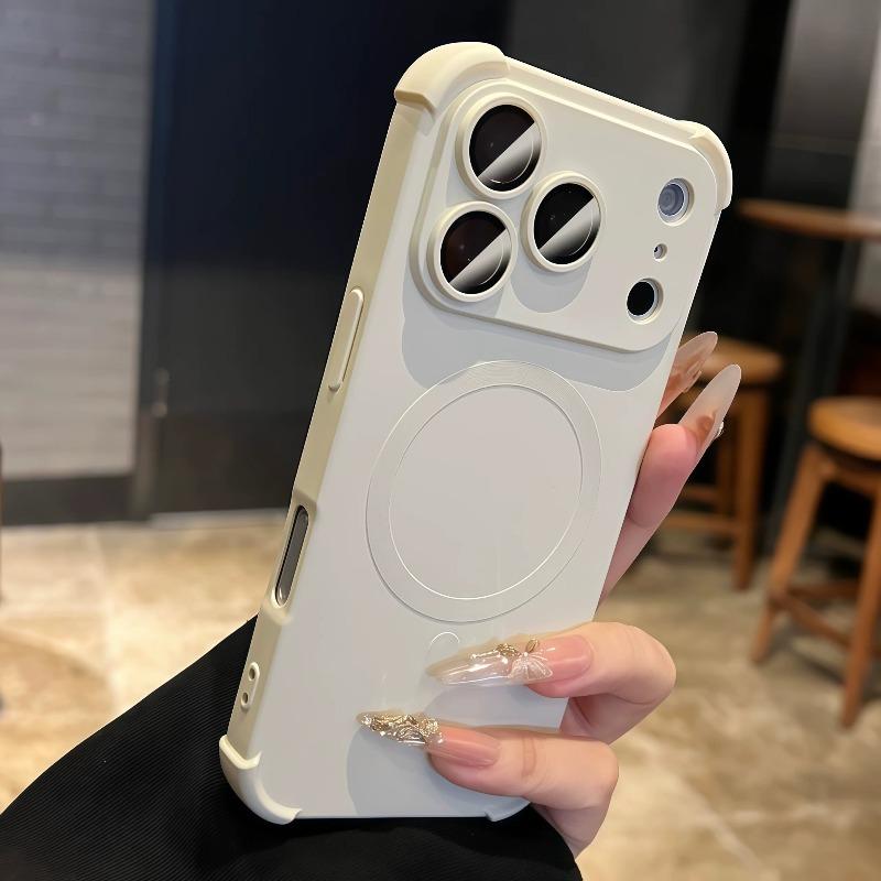 Magnetický nárazuvzdorný silikonový nárazník Pouzdro na telefon Pro iPhone17 16 15 14 13 12 17ProMax Plus Pro Magsafe Bezdrátové nabíjení Kryty