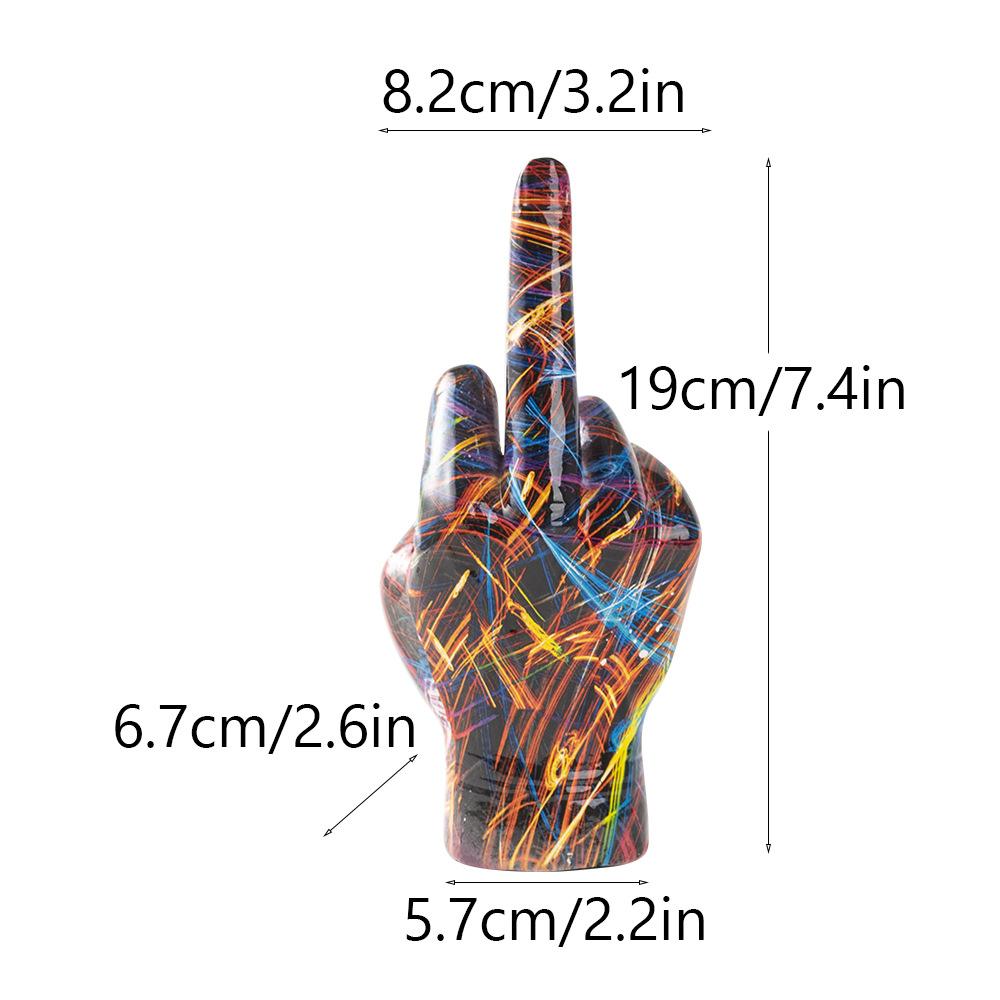New Product Graffiti Middle Finger Gesture Finger Resin Ornament Best Home Tabletop Living Room Office Use Decoration Crafts