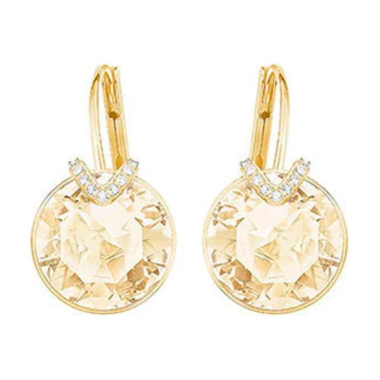 Swarovski Crystal Inlaid Design Earrings Women Earrings Gold 5353214 Box (Random Color)