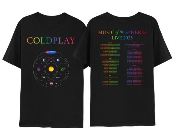 MUSIC OF THE SPHERES WORLD TOUR2025 Coldplay T-Shirt 20D1187 XXXL