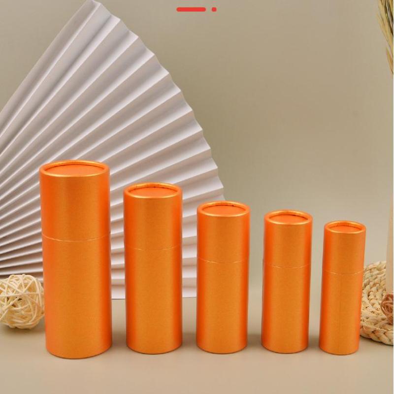 1 Pcs Copperplate Paper Tube Box Paper Gift Packaging Round Cylinder Oil Bottle Package Cardboard Tube For Essential Oil Perfume