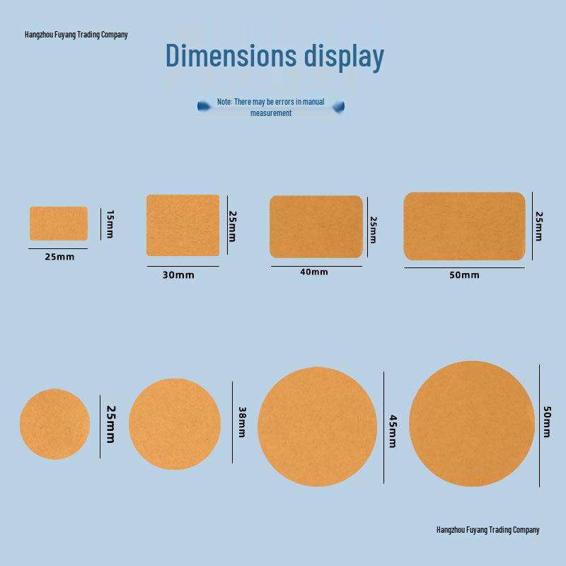 Writable Kraft Paper Label Stickers with Matte Self-Adhesive Backing