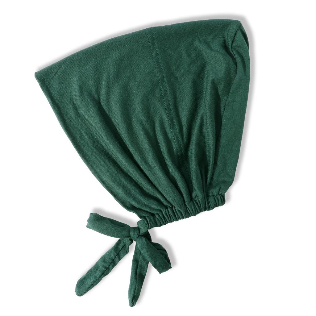 Adjustable Tuck-Away Mercerized Cotton Hair Cover Cap with Elastic Tie