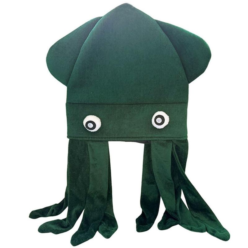 Simulation Cuttlefish Hat Funny Design Soft Fabric Comfortable Headgear For Parties And Daily Wear For Adult Kids