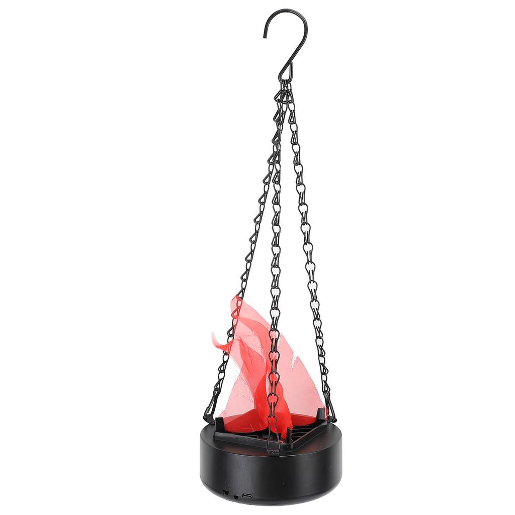 Hanging Fire Flame Light USB Rechargeable LED Fake Campfire Halloween Christmas Holiday Party