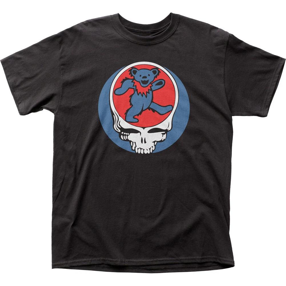 Grateful Dead Steal Your Bear T Shirt Mens Rock and Roll Music Classic Tee Black