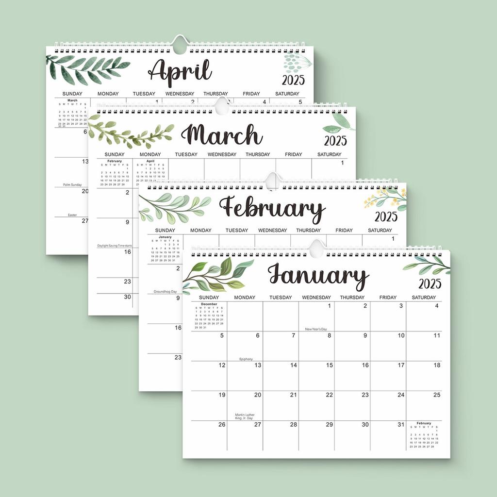 2025 Wall Calendar,Wall Calendar From January 2025 To 2026, Double Coil Binding, Large Wall Calendar With Thick Paper, Suitable For Home