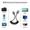 8K Ultra HD HDMI-Compatible To HDMI-Compatible Coiled Cable Male To Male Extreme Thin HDMI-Compatible 2.1 Cable 8K@60Hz 4K@120Hz
