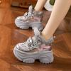 Módní 9CM Zimní Zvýšené Výšky Teplé Boty pro Ženy Módní Vysoká Platforma Zesílené Tenisky Trendy Kožené Robustní Boty