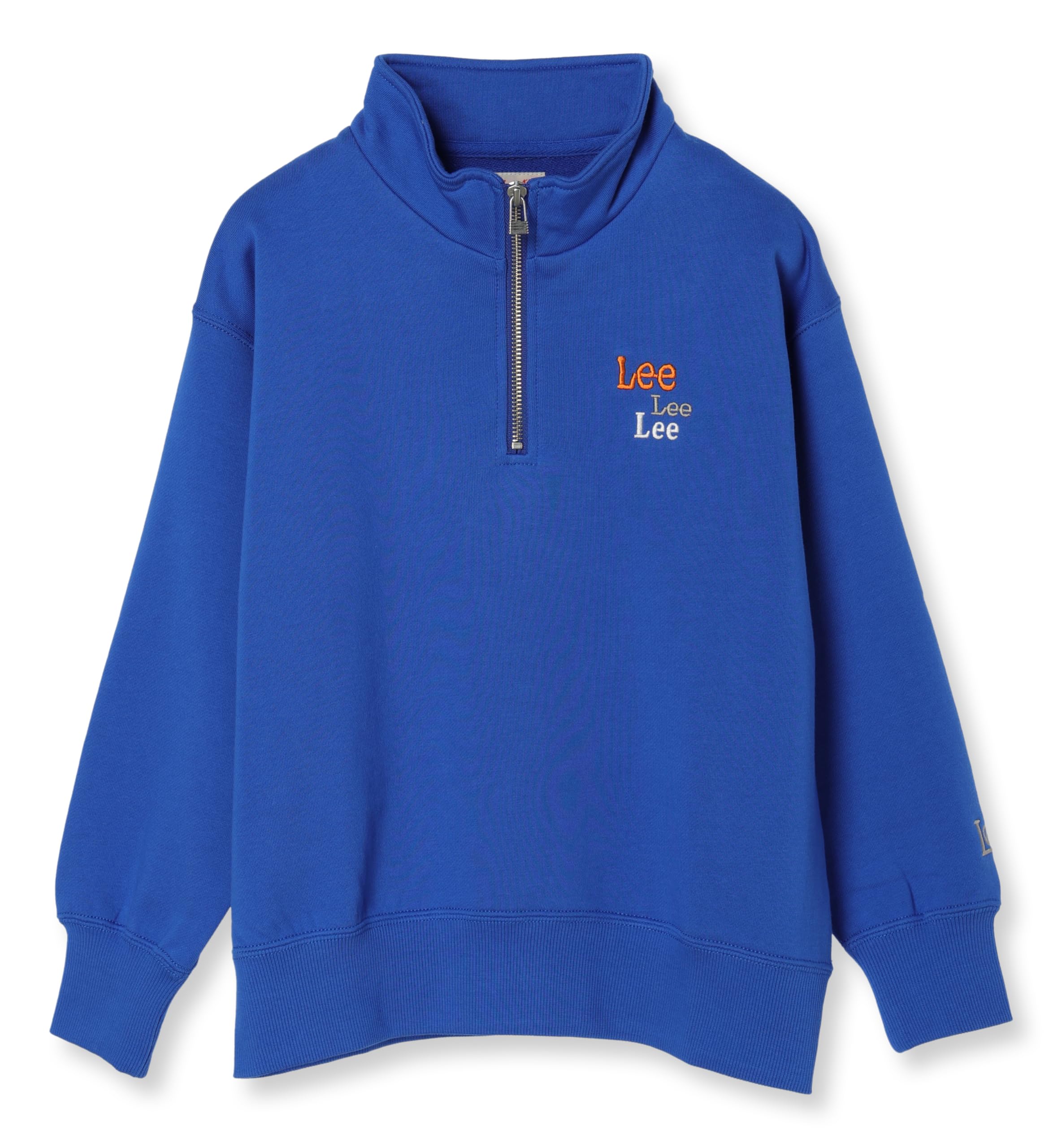 

Lee Embroidered Sizes Half-Zip Sweatshirt, Kids, Blue, 105-150cm синий