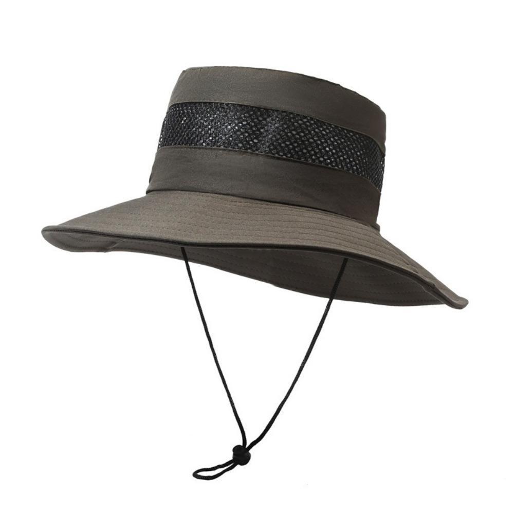 Fashion Trendy Bucket Hat Anti-Sun Anti-UV Fishing Cap Breathable Adjustable Beach Hat Gift