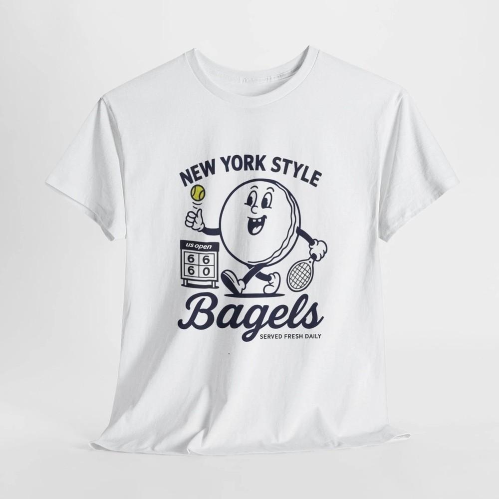 Us Open Bagel Tee Shirt - Tennis Fan Cotton Tshirt, Sports Lover Gift, Funny Unisex T-Shirt S