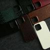 For iPhone 16 Pro Max Case Crocodile Texture Genuine Cow Leather Coated PC Phone Cover Compatible with MagSafe