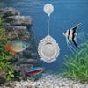 Retro Style Betta Fish Training Mirror Mini Engraving Aquarium Betta Mirror Decorative Fish Teaser Toy Betta Fish Training