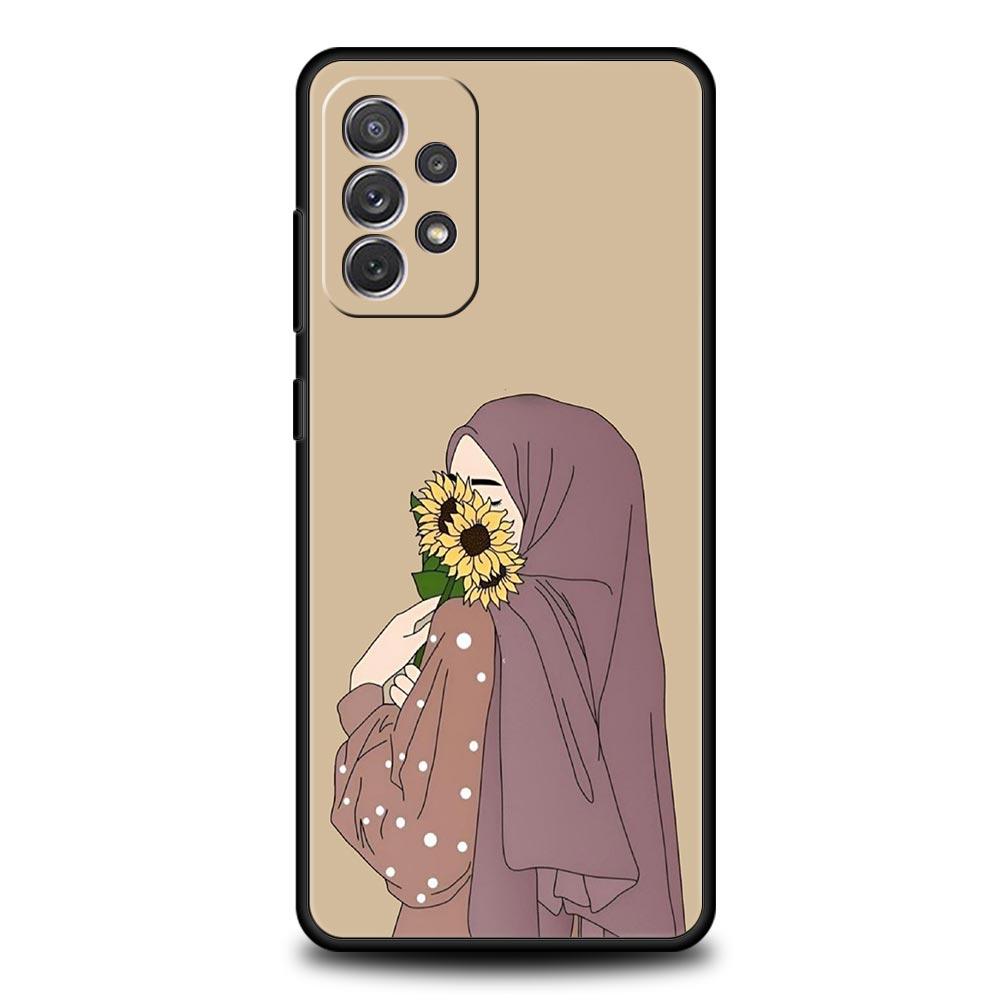 Phone Case For Samsung Galaxy A15 A13 A51 A71 A41 A31 A21S A03S A05 A35 A32 A55 A23 A25 A33 A53 A73 5G Muslim Arabic Girl Cover