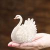 Figurină Swan din Rășină, Schimbătoare de Culoare, Animal de Companie pentru Ceai