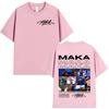 Rapper Maka 2025 Tour Graphic T Shirts Men women Fashion Vintage T-shirt Casual Short Sleeve T Shirt Short Sleeve Streetwear