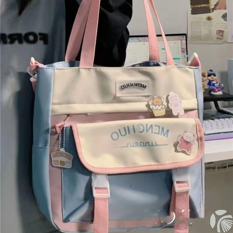 Large Capacity Canvas Tote Bag for High School & Middle School Girls