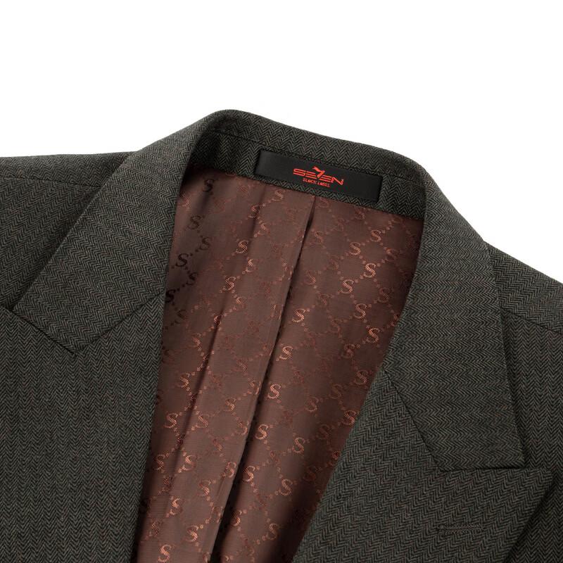 Seven Men's Merino Wool Business Jacquard Blazer